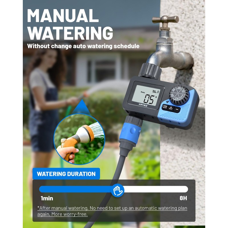 XINYIELE Smart Sprinkler Timer, Programmable Garden Smart Hose Watering System