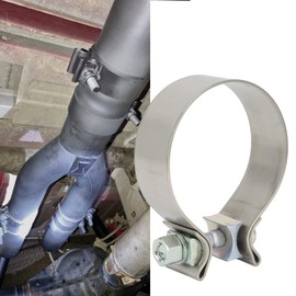 Exhaust Seal Clamp, Universal Band Clamps Rustproof Muffler Clamp High Hardness for Downpipe Header Manifold(3 ies) Sier 3 i Exhaust clamp Clamps 65.5mm Band