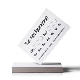 ITZAMNA your next Appointment Card appointment reminder card 100 Makeup Hair Stylist Nail Artist Salon white