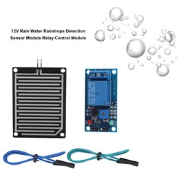 Rain water sensor module,12V Rain Water Raindrops Detection Sensor Module Relay Control Module