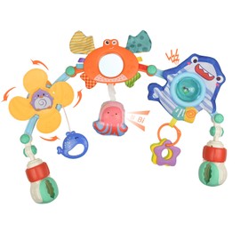 Coriver Baby Pram Toy, Play Arch Changing Table for Play Arch, Baby Arch Pram Toy for Babies from 0-6 Months, Baby Pram Chain Toy Gift Boy Girl