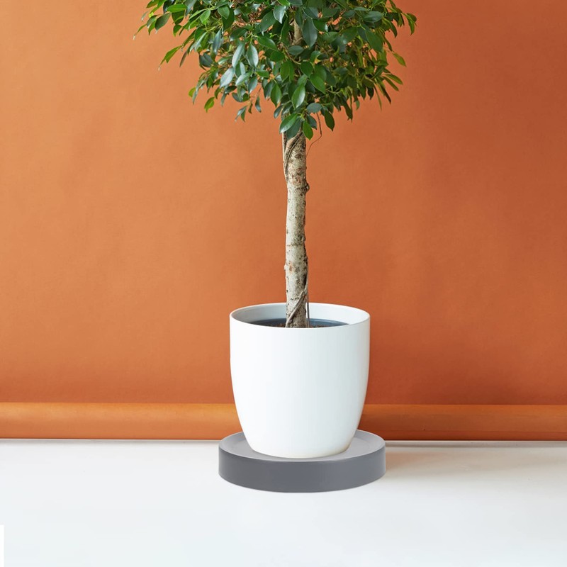 Plant with Easy Moving Caster Invisible Wheels, 9 Inch Round