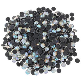 Perlin - Hotfix rhinestones, 14400 pieces, crystal AB, 2 mm SS6 AAA quality, crystal AB, iron-on, hot glue, glitter stones, rhinestone glass rhinestone beads, 400
