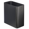 mDesign Decorative Trash Can, 12" x 6.25" x 13", Black