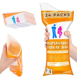 MelCosyDay Urine Bag Pee Bag,12 Packs 700ML Disposable Urinal Bag for Travel, Emergency Portable Pee Bag and Vomit Bags, Toilet Bag for Camping, Traffic Jams, Pregnant, Patient, Kids (12)