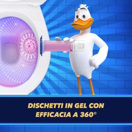 Duck Fresh Discs - Dischi Gel Igienizzanti WC, Fragranza Ibisco, Anguria & Prugna, Formato Scorta da 10 Ricariche e 60 Dischetti