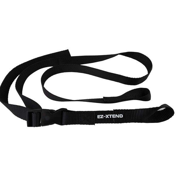 EZ-Xtend Pontoon Ladder Pull Up Strap Using Quick Release Buckle System - Made with Heavy Duty 4500 LB Breaking Strength 1" Black Polyester Webbing, 250 LB Quick Release Buckle, and Lifetime Thread