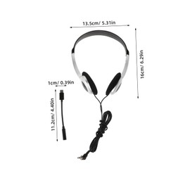 WOONEKY Vintage Ear Headphones for Comfortable Student Headset with Inline Controls Compatibility for School Tablets Phones Exceptional Sound Quality Ergonomic Design