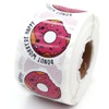 Muminglong 1.5 Inch Donut Worry Be Happy Sticker, Thank You,