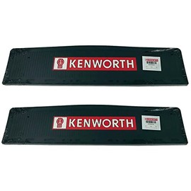 Kenworth Trucks 6" x 24" MF0002K-FG Semi Truck Rubber Mud Flaps-Set of 2 Black