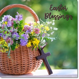 doodlecards Easter Card Easter Blessings Square Size with Plain Envelope