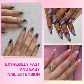 SAVILAND Almond Gel X Nail Kit - Nail Drill Kit U V Lamp for Nail 500PCS Nail Tips and Glue Gel Kit Easy Use Manicure Tool for Nail Design at Home Nail Kit with Everything DIY & Salon Gift for Women