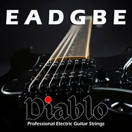 Diablo Electric Guitar Strings 10-46 Nickel Regular Light Set - Full Pack of 6 Extra Light Replacement Strings - Pro Artisan Strings Suitable For Rock, Blues, Jazz and Metal Electric Guitarists