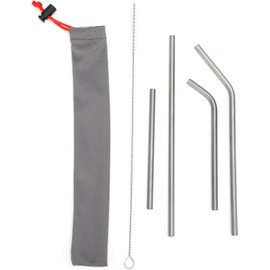 Daconovo Ti Straws Set Pajitas Reutilizables Livianas para Adultos Niños Hogar Viajes Al Aire (Ti)
