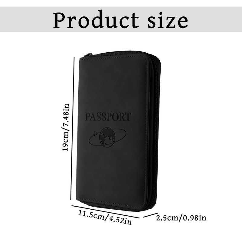 Tabanzhe Passport Holder Travel Wallet,PU Leather Passport Cover Organizer with