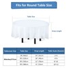 PLULON 10Pack Round Plastic Tablecloths White Table Cover 84 inch
