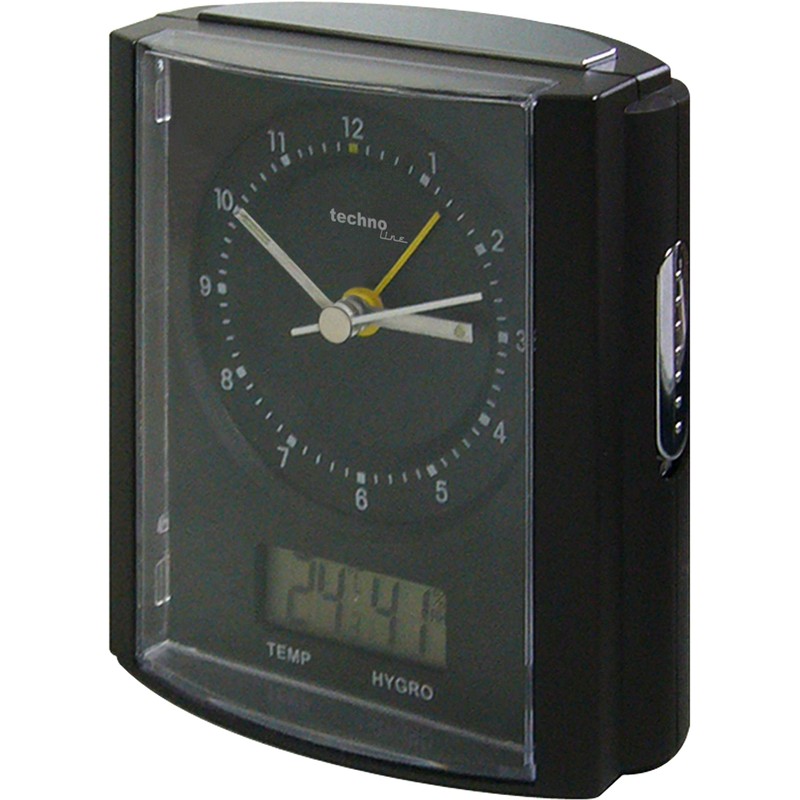 Technoline Premium WT 770 Alarm Clock Radio-Controlled Matte/Chromed Black