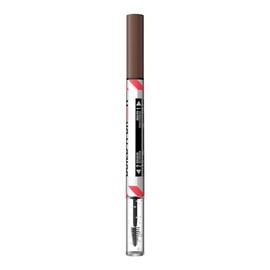 Maybelline Build A Brow Pluma de cejas y gel sellador 2 en 1 Build A Brow Tono medium brown, trazos delgados que rellenan con precisión y pinta con naturalidad, cejas más pobladas, reales y naturales