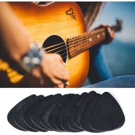 JJLFresheners 10Pcs Black Guitar Picks, Celluloid Guitar Plectrums for Electric, Acoustic, or Bass Guitar, 0.5mm
