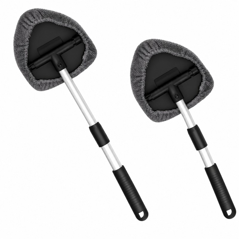Telescopic Car Windshield Cleaner for Interior Glass – 180° Rotating