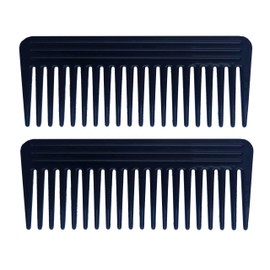 Amelia Beauty, 6" Wide Tooth Detangling Rake Comb - Durable, Tangle-Free Detangler for Wet, Dry, Long, Curly Hair - Compact & Travel-Friendly, USA-Made, Ideal for Women & Girls. 2 Pack