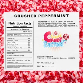 Sarah's Candy Factory 2.2 Lbs 2 Pack total (4.4 Lbs) Candy Cane Crushed Peppermint Candy Pieces Bits in Bag, Kosher and Vegan
