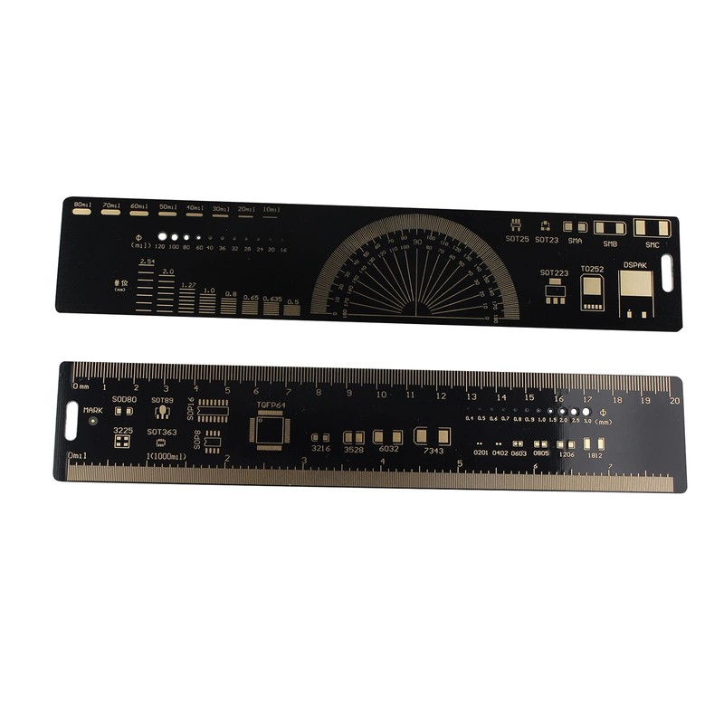 HALJIA 3PCS PCB Ruler 25cm 20cm 15cm 6.3/7.87/10.23 inch PCB