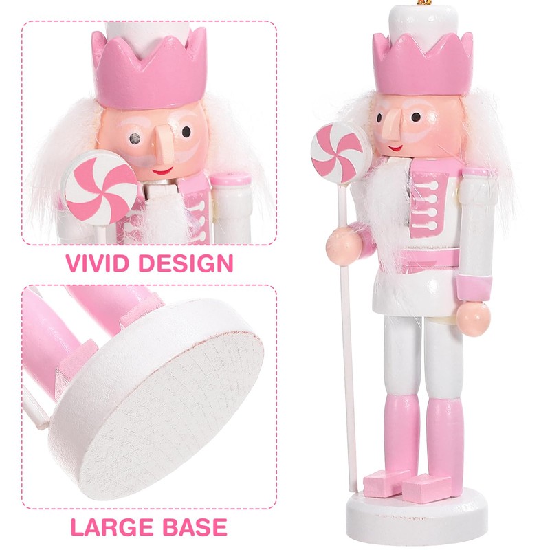 VALICLUD 5pcs Christmas Nutcracker Ornaments Mini Nutcracker Soldier Figures Wooden