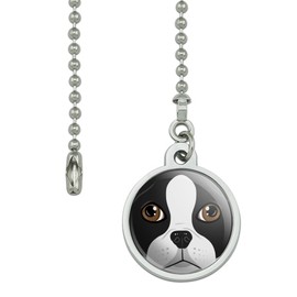 GRAPHICS & MORE Boston Terrier Look Into My Eyes Face Pet Dog Ceiling Fan and Light Pull Chain
