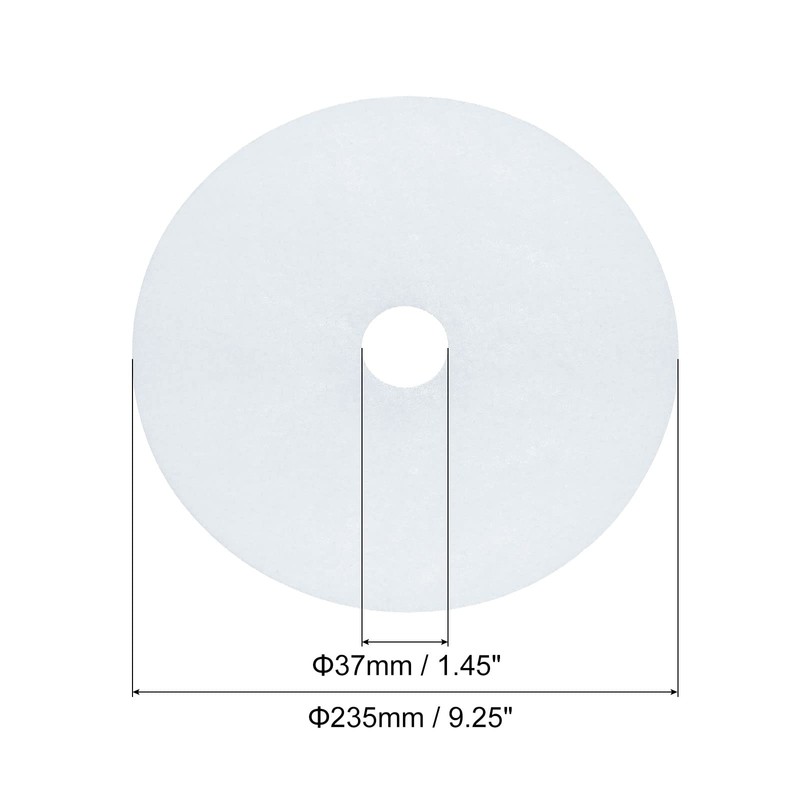 sourcing map Universal Cloth Dryer Exhaust Filter, Cotton 235x37mm White