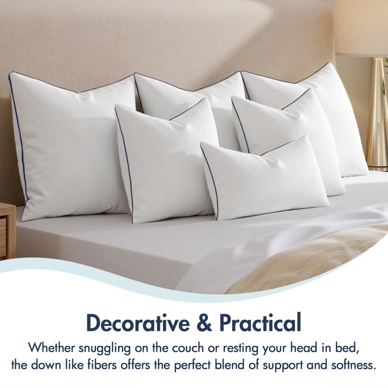 MIULEE 12x20 Pillow Inserts, Fluffy Down Alternative Filling Pack of