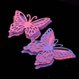 4 Piece Layered 3D Effect Butterfly Metal Cutting Dies Kit, Stencils, Die Cutters, Card Making, Scrapbooking, Paper Crafts, I3