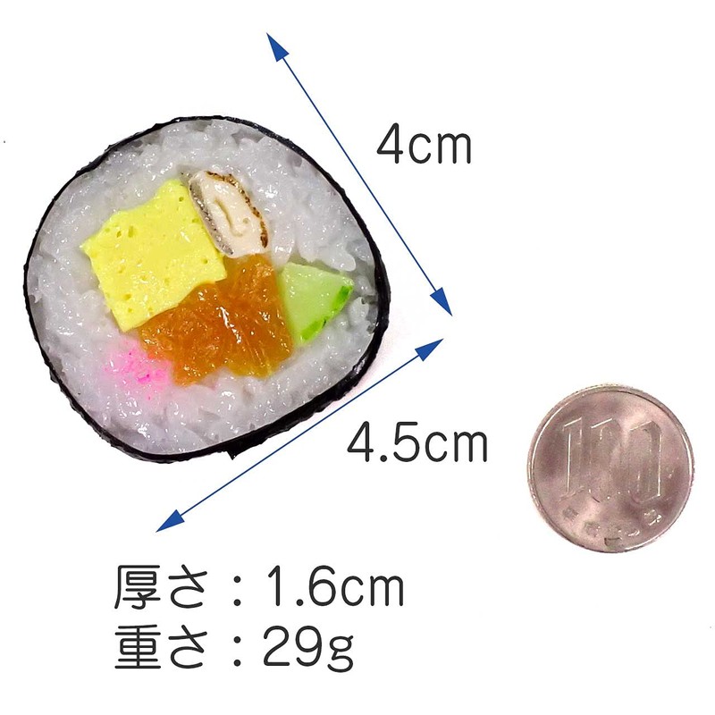 Food Sample Magnet, Likely to Eat, Sushi Roll, 127.6 ft