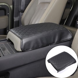 Center Console Armrest Cover Kit, Console Armrest Cushion Auto Customized Console Armrest Cushion, Fit for Land Rover Defender 90 110 130 2020-2022 2023 Accessory Organizer Protector (Plaid - Black)
