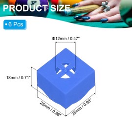 PATIKIL Pool Chalk Holder, Pack of 8 Billiard Chalk Storage Holder, Portable Cue Chalk Holder, Pool Table Accessories for Pool Chalk, Blue