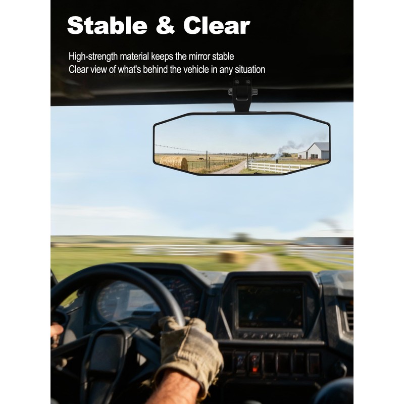 ZIDIYORUO UTV Rear View Mirror Compatible with Polaris Ranger Accessories