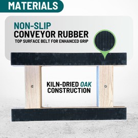 Made in USA Premium Solid Oak Furniture Dolly - 18"x30" H-Frame w/Non-Slip Grip, 3.5" Non-Marking Wheels, Heavy-Duty 1000 lbs Capacity