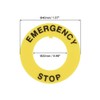sourcing map 2Pcs 22mm Inner Diameter Emergency Stop Sign for