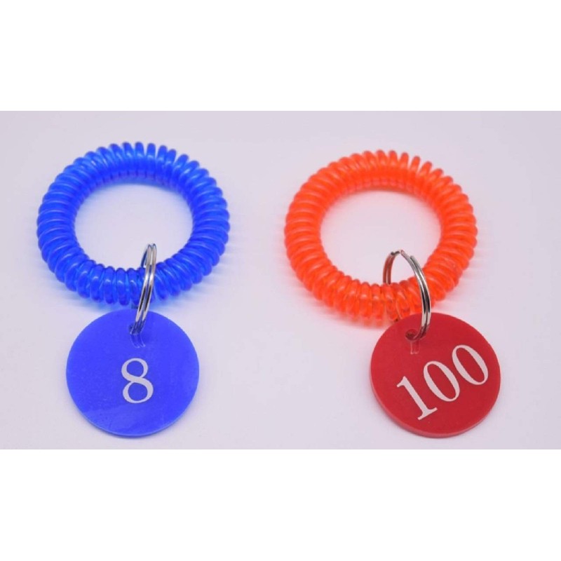 aloala Wrist Key Elastic Coil Key Ring Spiral Spring Band