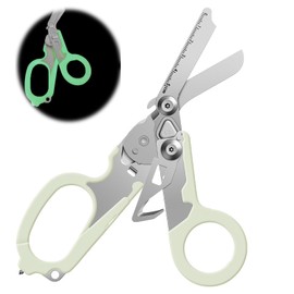 Flrmingigigi Emergency Response Shears, Stainless Steel Foldable Scissors Pliers, Outdoor Camping Rescue Scissors Tools