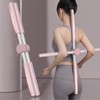 Round shoulder cross bar, curved back, neck stretching device, waist exercise, waist stretching Round shoulder pink