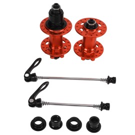 Mountain Bike Hubs Quick Release Set with 6 Claws Durable 32 Holes Bicycle Hubs Sealed BearingOrange