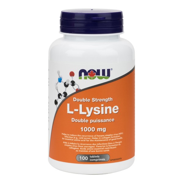 NOW Foods L-Lysine 1000 mg 100 Tablets