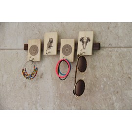 IVEI Mandala Project Animal Key Holder - Solid Wood Key Holders - Sleek and Simple
