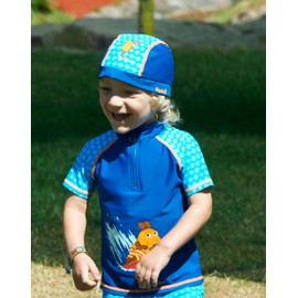 Playshoes DIE MAUS - UV-Schutz Kopftuch DIE MAUS, Badekopftuch, Blau (original 900), 53 cm