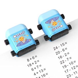 Smart Math Roller Stamps for Kids,SIDUYG 2 in 1 Math Stamp,Addition and subtraction practice Stamps within 100,Dual Head Teaching Stamps Math Learning Toy for Preschool Kindergarten Classroom Supplies
