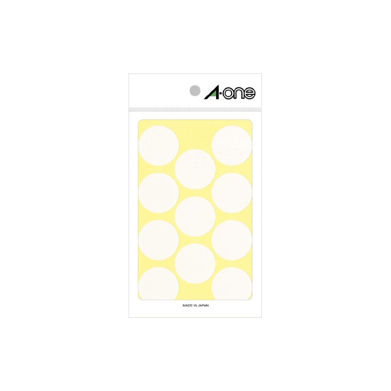 A-One 07240 Color Labels, White, Round, 1.2 inches (30 mm),
