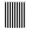 LB Black and White Shower Curtain,Striped Bathroom Curtain,60x72 inch Waterproof