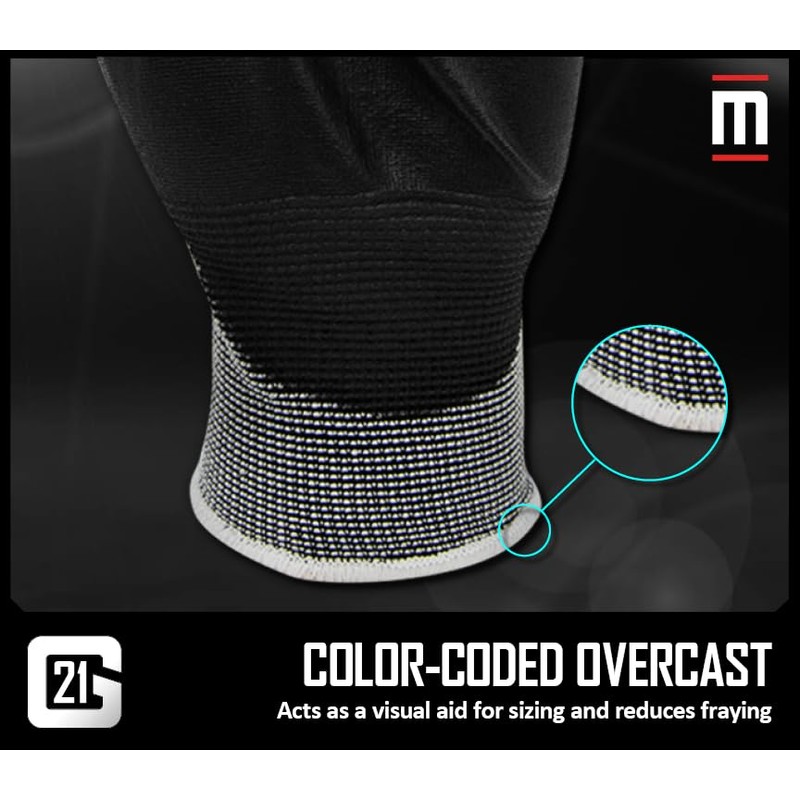 MAGID ROC 21G Ultra-Thin Polyurethane Palm Coated Work Glove -