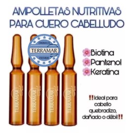 Terramar Loción Nutritiva Para Cuero Cabelludo Terramar, 4 Ampolletas